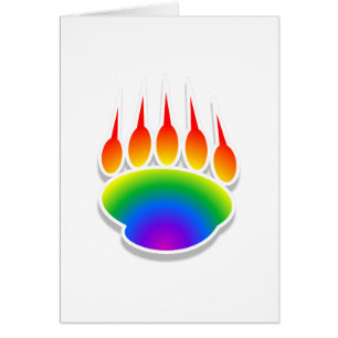 Rainbow Bear Paw Print