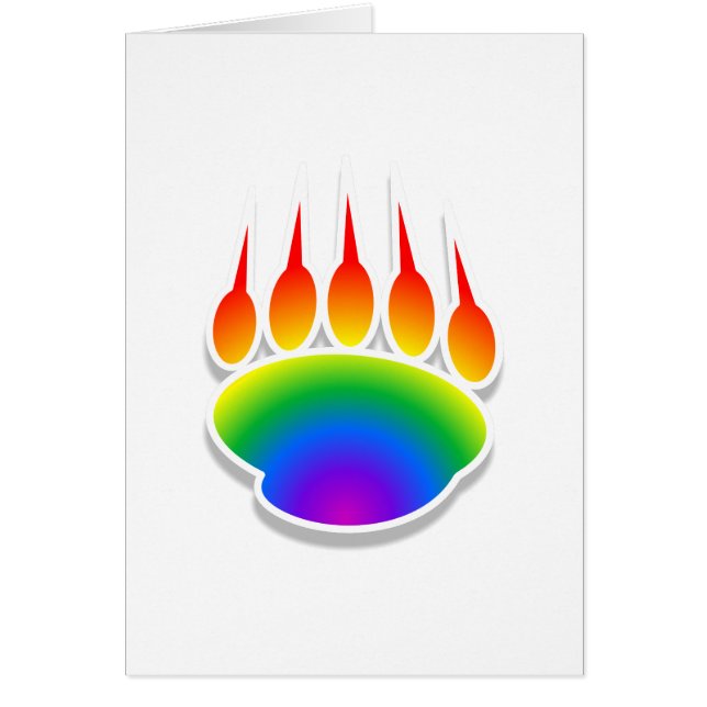 Rainbow Bear Paw Print (Front)