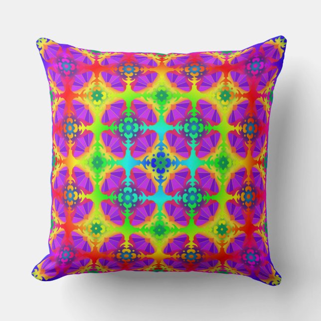 Rainbow Beauty | Boho Style Cushion (Front)