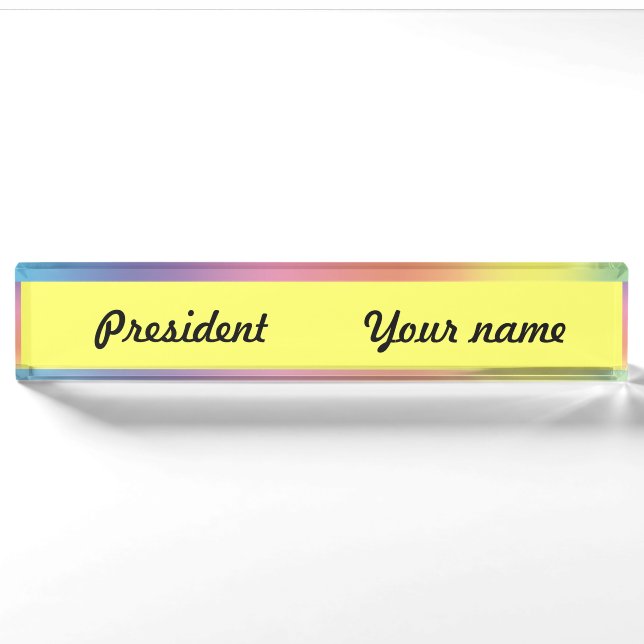 Rainbow Beauty Medium - Nameplate (Front)