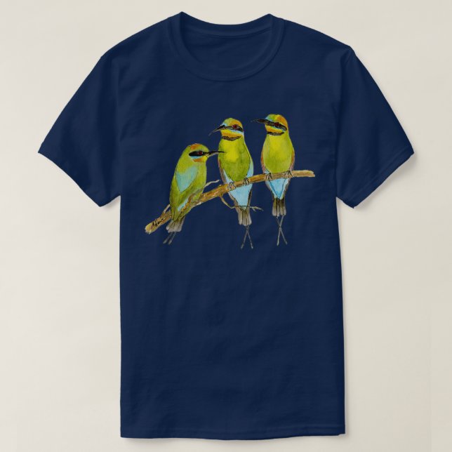 Rainbow Bee Eater Bird T-Shirt (Design Front)