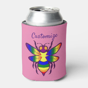 Rainbow Bee Thunder_Cove Can Cooler