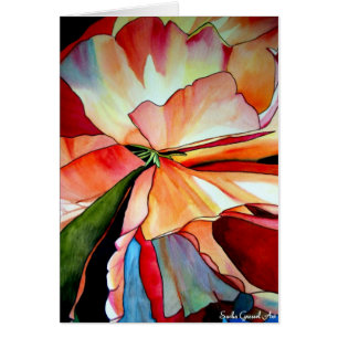 Rainbow Begonia flower watercolour original art