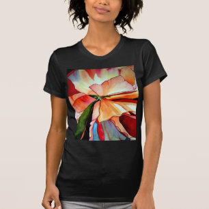 Rainbow Begonia flower watercolour original art T-Shirt