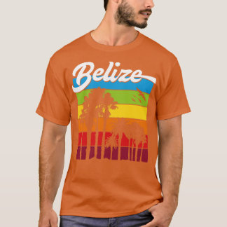 Rainbow Belise Souvenir Palm Trees Tropical Vacati T-Shirt