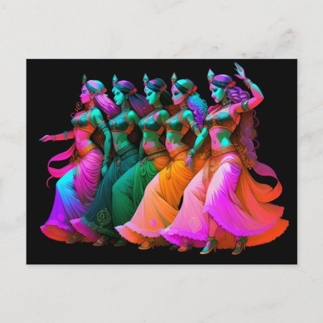 Rainbow Belly Dancers                              Postcard (Front)