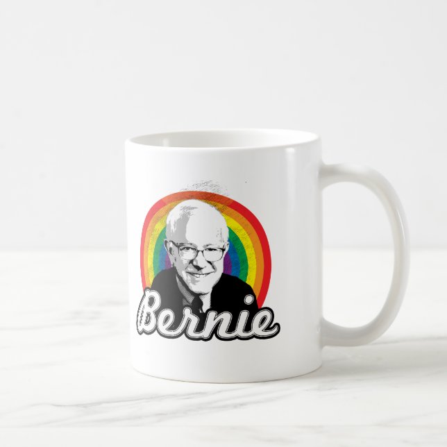 Rainbow Bernie - LGBT Politics - Coffee Mug (Right)
