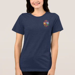 Rainbow Best cat mum ever T-Shirt Tri-Blend Shirt