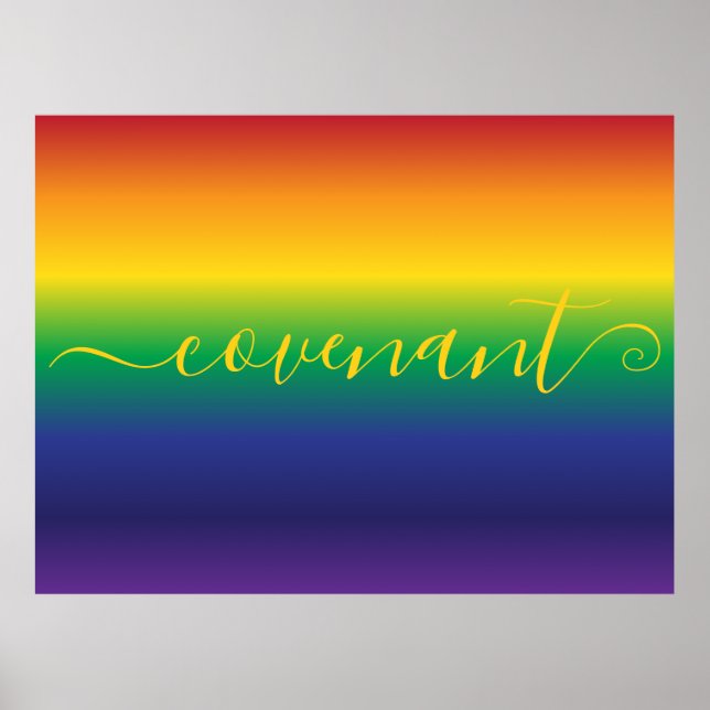 Rainbow Bible Quote Saying Poster (Front)