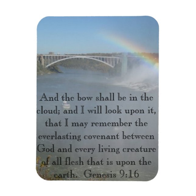Rainbow Bible Scripture Magnet (Vertical)