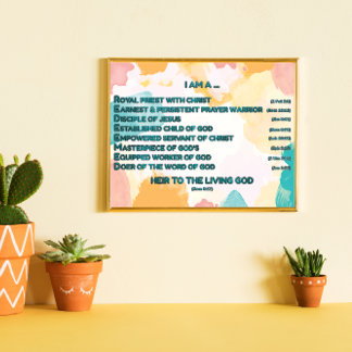 Rainbow Biblical Affirmations w_Scripture 3 Photo Print