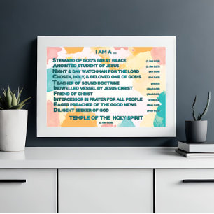 Rainbow Biblical Affirmations w_Scripture 4 Photo Print