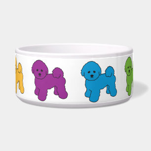 RAINBOW BICHON Dog Food Bowl