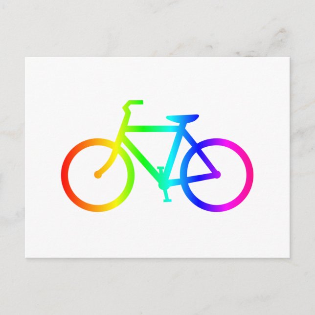 Rainbow Bicycle 4 Postcard (Front)