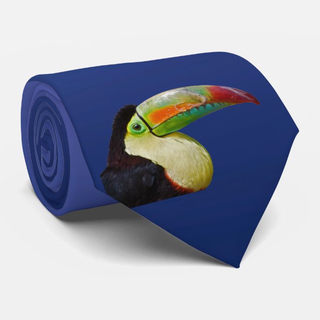 Rainbow-Billed Tou Can Do It Tie (Light/Dark Blue) (Rolled)