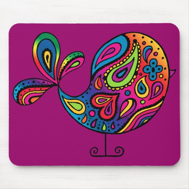 Rainbow Bird Mousepad (Front)
