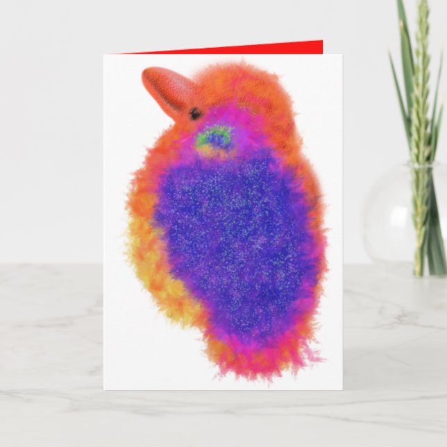 Rainbow bird simcha card (Front)
