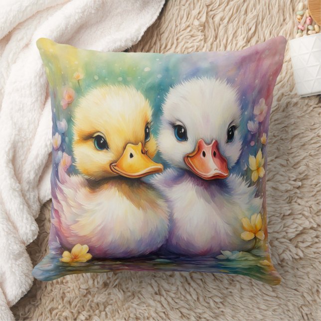 Rainbow Birds Duck 2 Cushion (Blanket)