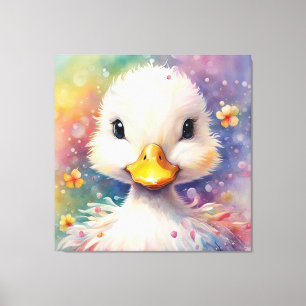 Rainbow Birds Duck 3 Canvas Print
