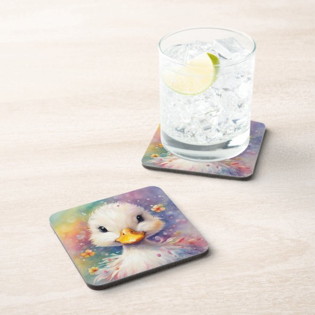 Rainbow Birds Duck 3 Coaster (Right Side)