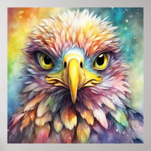 Rainbow Birds Eagle 1 Poster