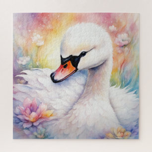 Rainbow Birds Swan 3 Jigsaw Puzzle