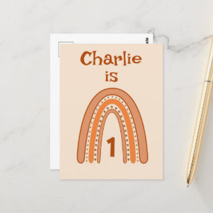 Rainbow Birthday Age Postcard
