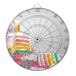 rainbow Birthday Cake Dartboard