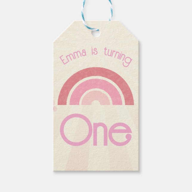 Rainbow Birthday Gift Tags (Front)