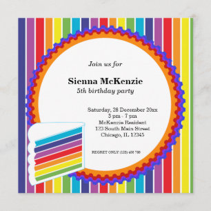 Rainbow Birthday Invitation