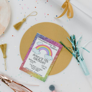 Rainbow Birthday Invitation