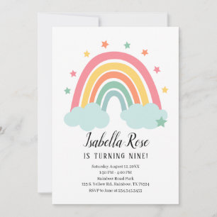 Rainbow Birthday Invitation