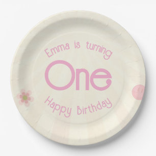 Rainbow Birthday Paper Plate