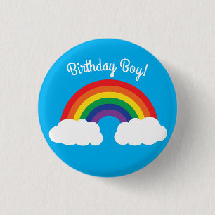 Rainbow Birthday Party 3 Cm Round Badge