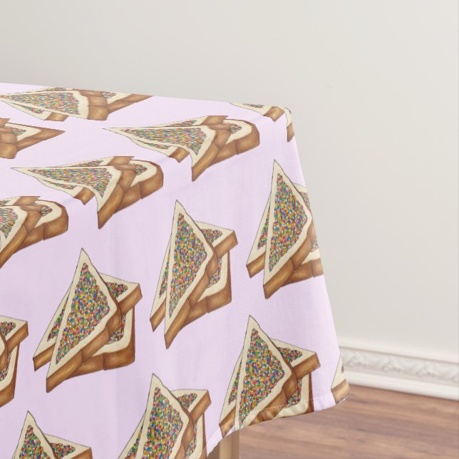 Rainbow Birthday Party Australian Fairy Bread Food Tablecloth (In Situ)