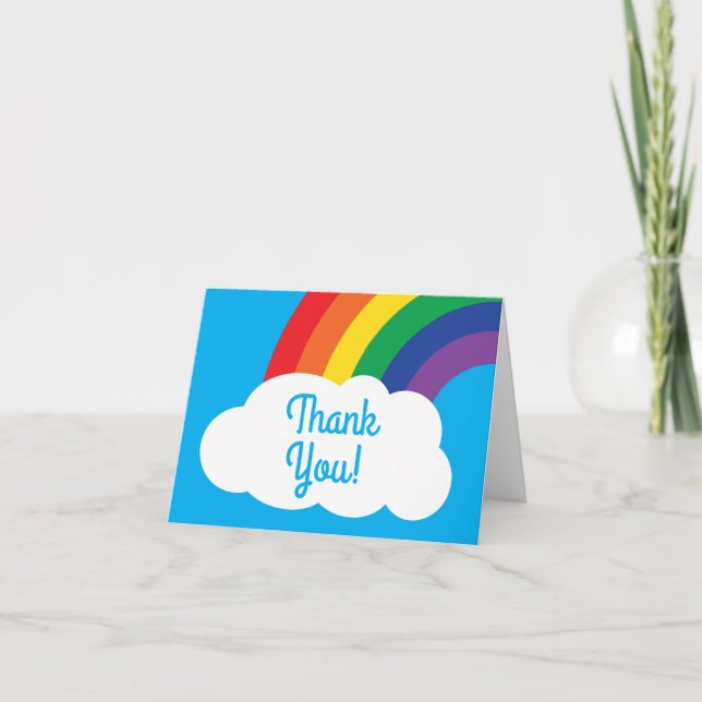 Rainbow Birthday Party Card (Front)