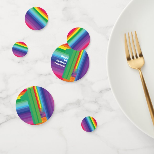 Rainbow Birthday Party Confetti (Group)
