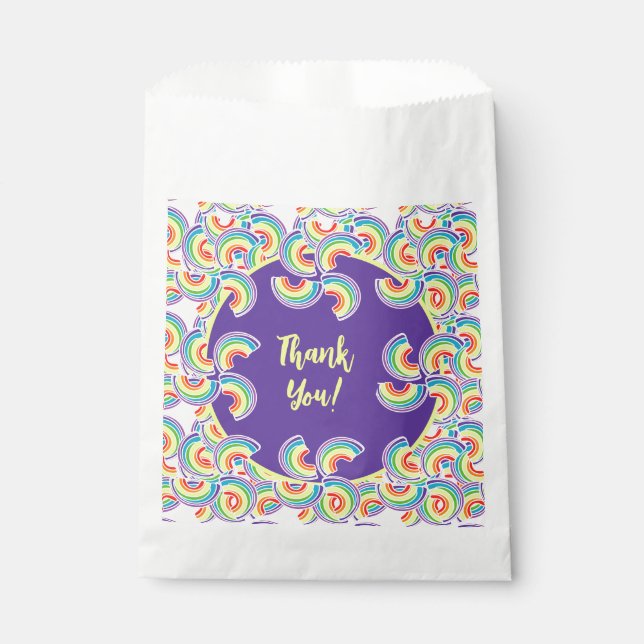Rainbow Birthday Party Favour Bags (Front)