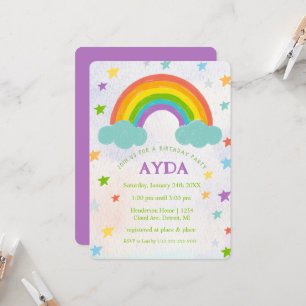 Rainbow Birthday Party Invitation