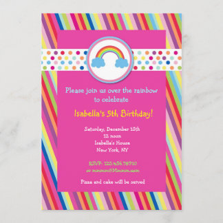 Rainbow Birthday Party Invitations