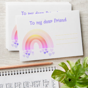 Rainbow Birthday Party Sweet Bright Invitation Envelope