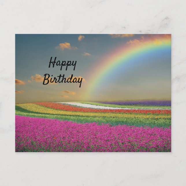 Rainbow Birthday Postcard (Front)