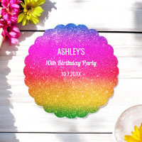 Rainbow Birthday Purple Blue Yellow  