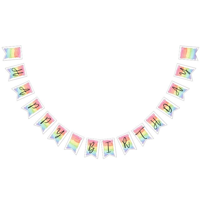 RAINBOW BIRTHDAY, RAINBOW PARTY BUNTING  (All)