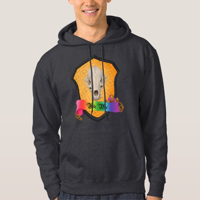 Rainbow Bite Me Badger Skull Hoodie (Front)