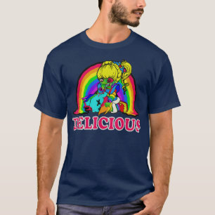 Rainbow Bites Funny Retro 80s Zombie Halloween 620 T-Shirt