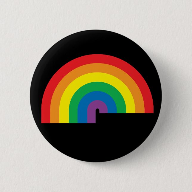 Rainbow Black Button (Front)