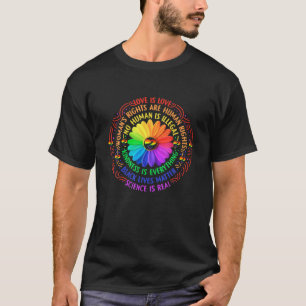 Rainbow Black Lives Matter Science LGBT Pride Flow T-Shirt