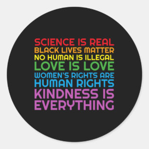 Rainbow Black Lives Science Glbtq Anti Ice Hoodie  Classic Round Sticker