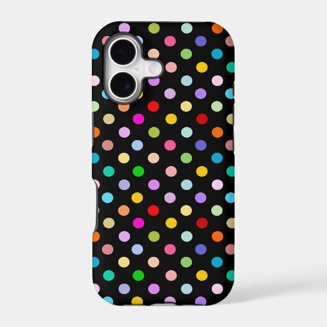 Rainbow & Black Polka Dot pattern (Back)